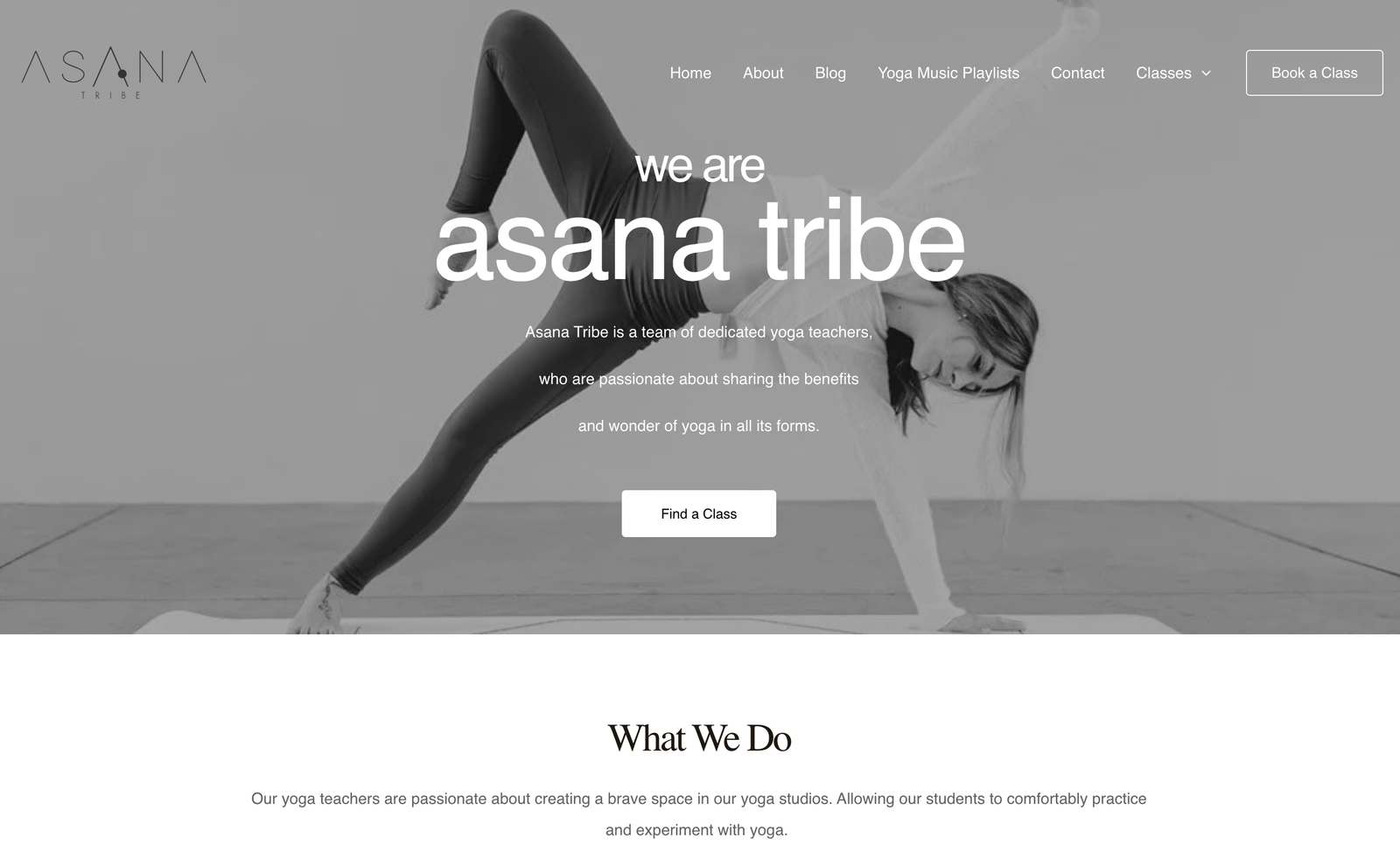 Asana Tribe website screenshot